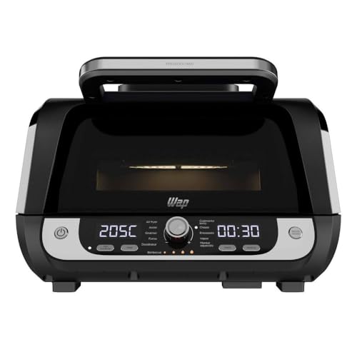 WAP Fritadeira Elétrica Air Fryer Barbecue Digital 12 em 1 com 4 Níveis de Temperatura e Painel Digital Antiaderente 1700W WAP AIRFRY 10L 127V