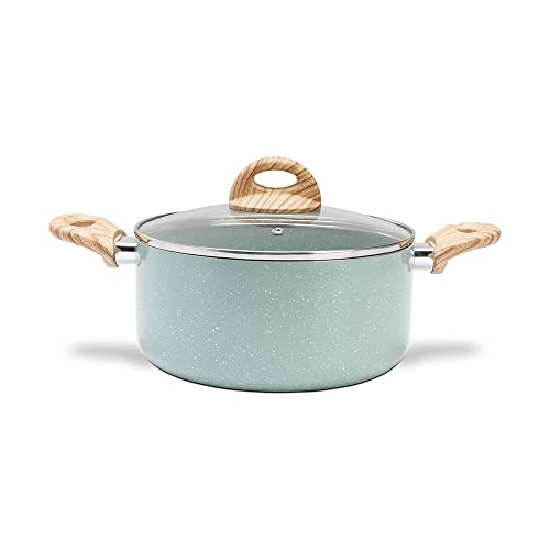 Brinox - Jogo de Panelas 6 Peças com Fundo de Indução Ceramic Life Botanika - Verde