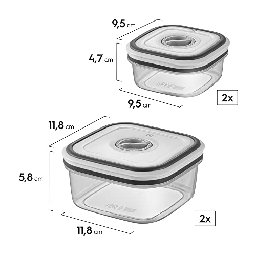 Electrolux, Pote Hermetico, 12 unidades, A23122901, cinza