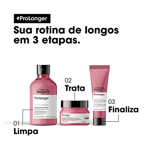 L'Oréal Professionnel Máscara de Tratamento Pro Longer, Reduz a Quebra e a Aparência de Pontas Duplas, Adiciona Suavidade e Brilho, Para Cabelos Finos e com Afinamento, 250g