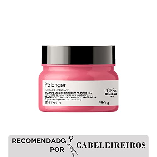 L'Oréal Professionnel Máscara de Tratamento Pro Longer, Reduz a Quebra e a Aparência de Pontas Duplas, Adiciona Suavidade e Brilho, Para Cabelos Finos e com Afinamento, 250g