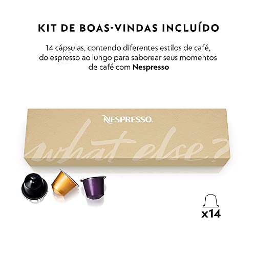 Nespresso Essenza Mini Cafeteira 110V, máquina de café Espresso compacta para casa, máquina de cápsula/cápsula elétrica automática (vermelha)