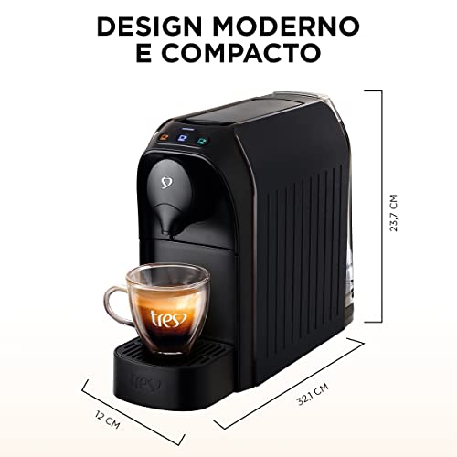 Cafeteira Espresso Três, Passione, Preta, 220V, 3 Corações