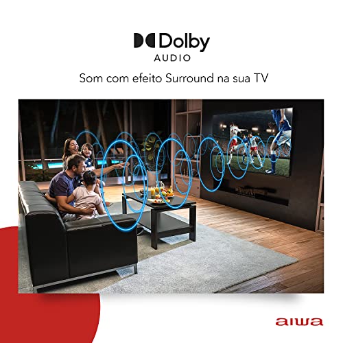 Smart TV Aiwa 43”, Android, Full HD, Borda Ultrafina, HDR10, Dolby Áudio - AWS-TV-43-BL-02-A