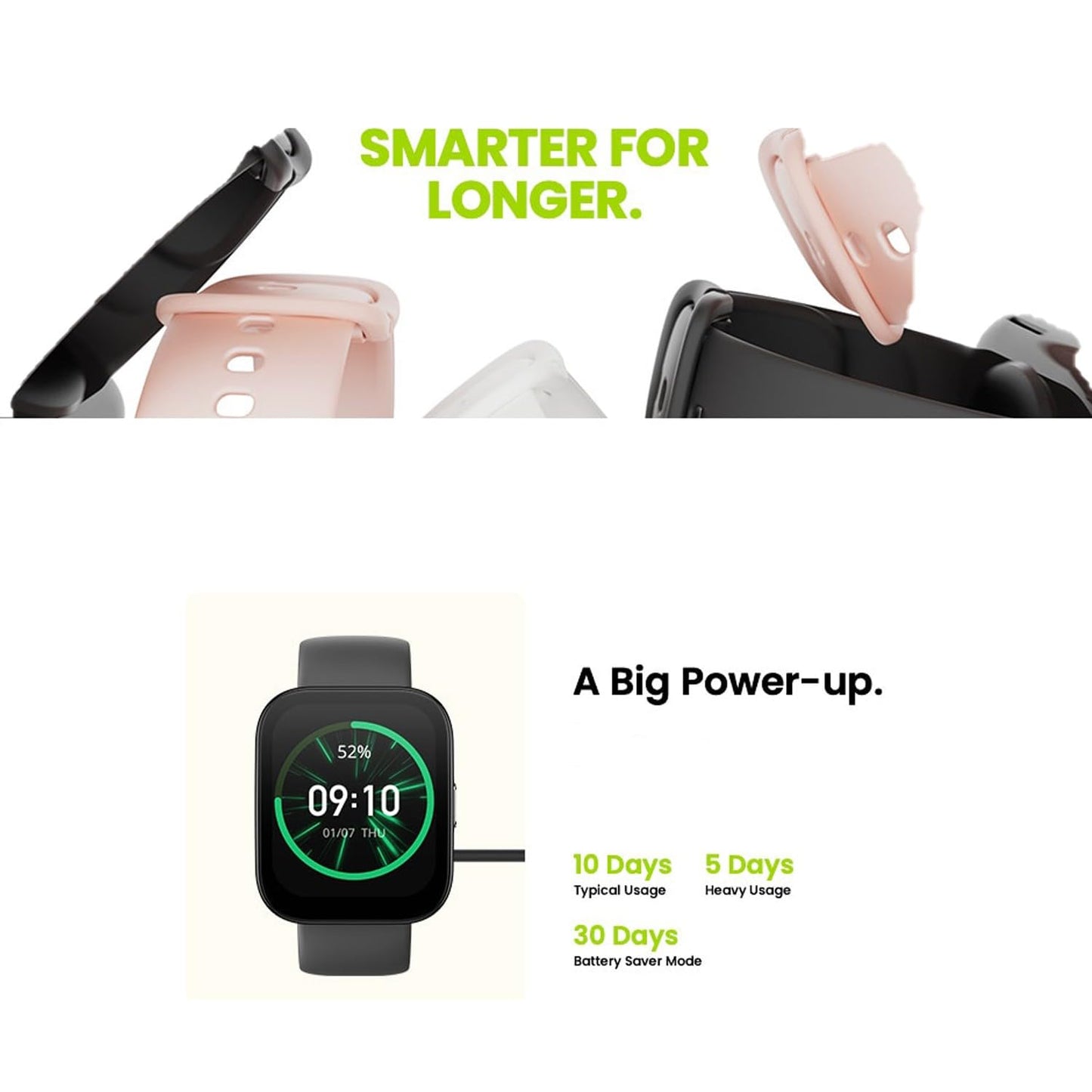 Amazfit Bip 5 A2215 46mm Relógio inteligente tela de 1,91 polegadas para Android iPhone, chamadas Bluetooth, Alexa embutido, rastreamento GPS (preto)