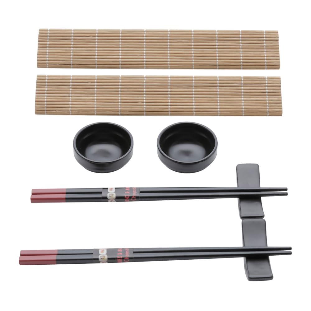 Conjunto 8 Peças para Sushi de Bambu e Cerâmica Yokohama - Lyor