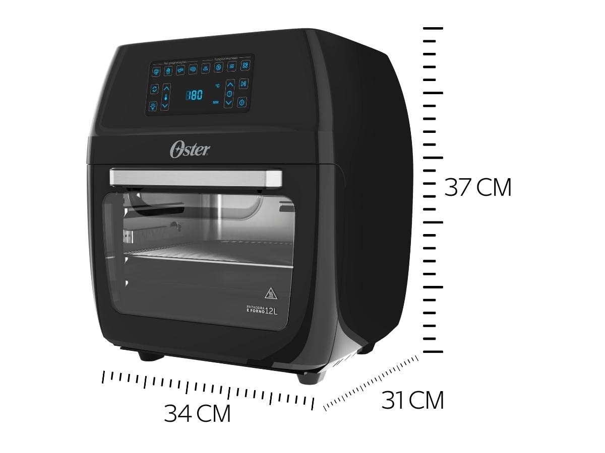 Oster OFRT780 - Fritadeira forno 3 em 1, 127V, 1800 W, Preto