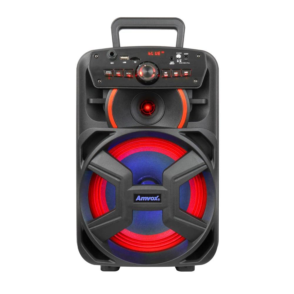 Amvox Caixa de Som Amplificada ACA 221 Gigante II - 220W RMS, Bluetooth, Rádio FM, USB, Preto