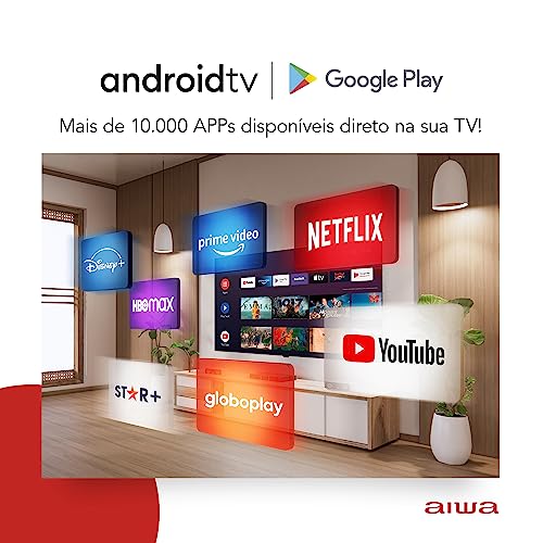 Smart TV Aiwa 43”, Android, Full HD, Borda Ultrafina, HDR10, Dolby Áudio - AWS-TV-43-BL-02-A
