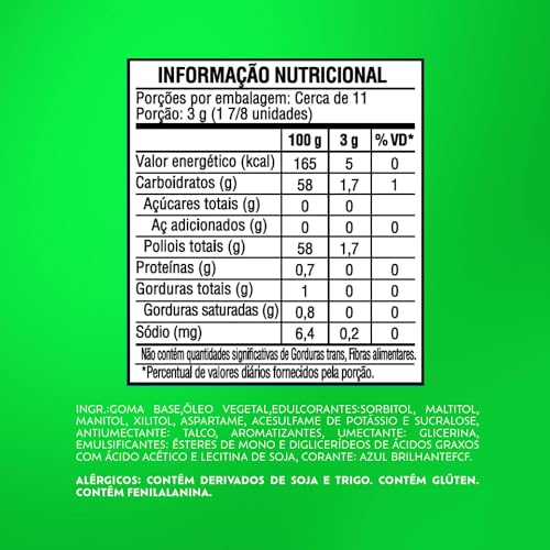 Chiclete Trident Hortelã 32g - Pacote Com 4 embalagens