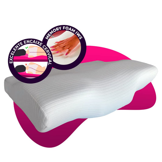 Travesseiro Ergonômico - I wanna sleep - Cervical Original®, Suporte Ideal. Melhor Travesseiro para Dor no Pescoço e na Coluna. Combate a Insônia e o Ronco.