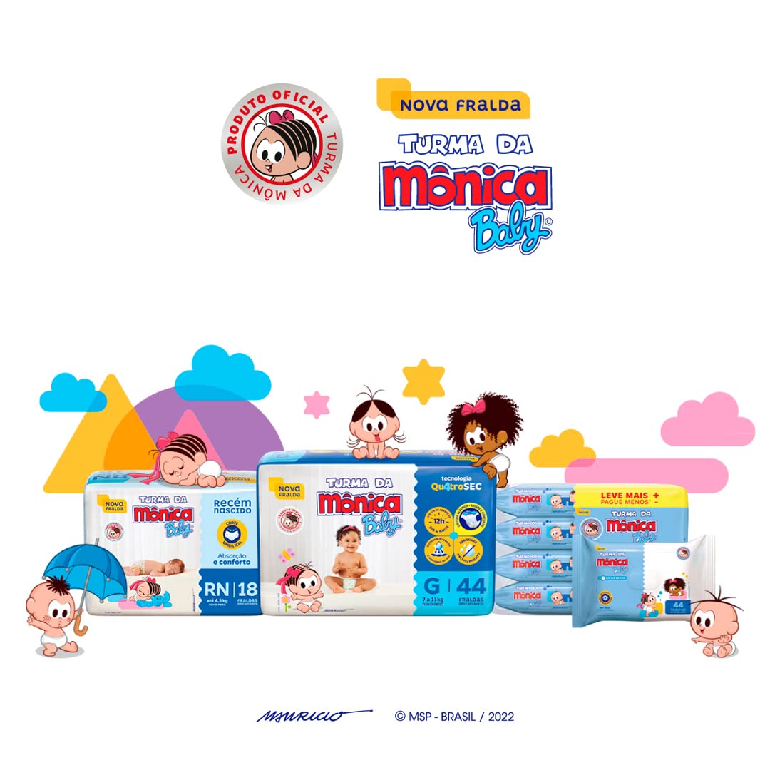 Fralda Turma da Mônica Baby Jumbo RN 36 Unidades