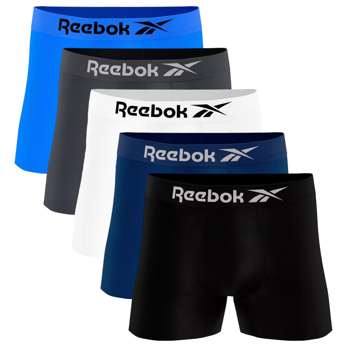 Kit 5 Cuecas Reebok Boxer Classic Microfibra Sortido Tamanho:G;Cor:Sortido