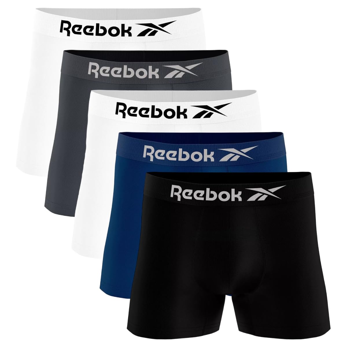 Kit 5 Cuecas Reebok Boxer Classic Microfibra Sortido Tamanho:G;Cor:Sortido