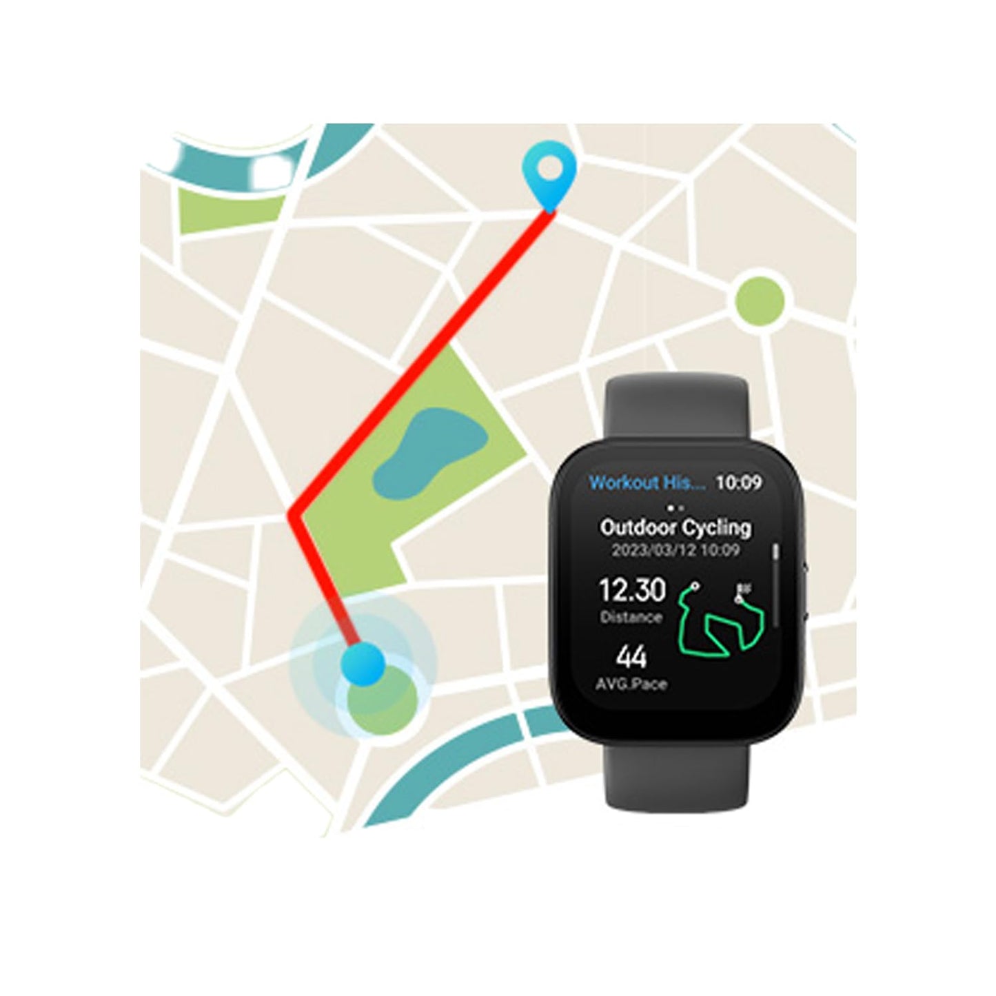 Amazfit Bip 5 A2215 46mm Relógio inteligente tela de 1,91 polegadas para Android iPhone, chamadas Bluetooth, Alexa embutido, rastreamento GPS (preto)