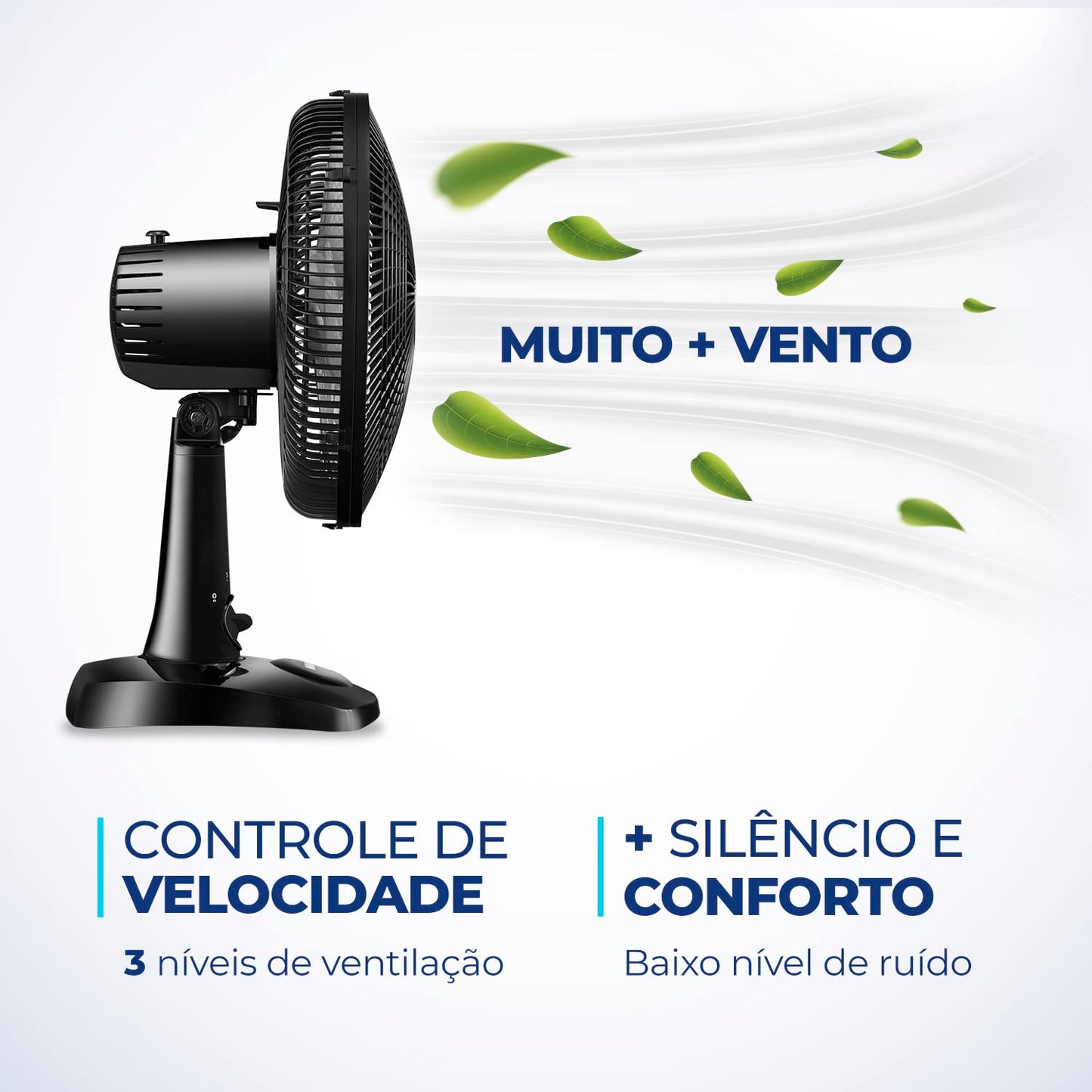 Ventilador de Mesa MONDIAL 110V, 30cm, 6 pás, Super Power - VSP-30-B