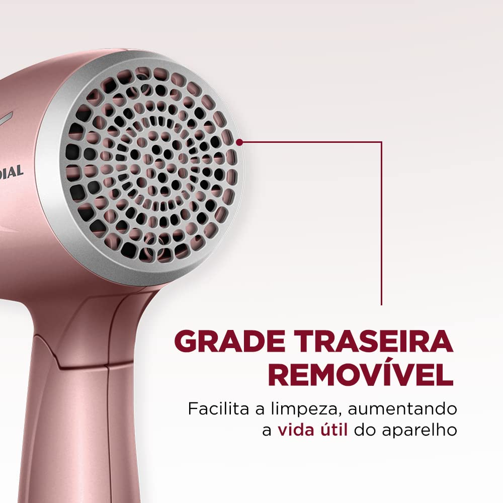 Secador de Cabelos Travel, Mondial, Golden Rose, 1200W, Bivolt - SC-47-GR