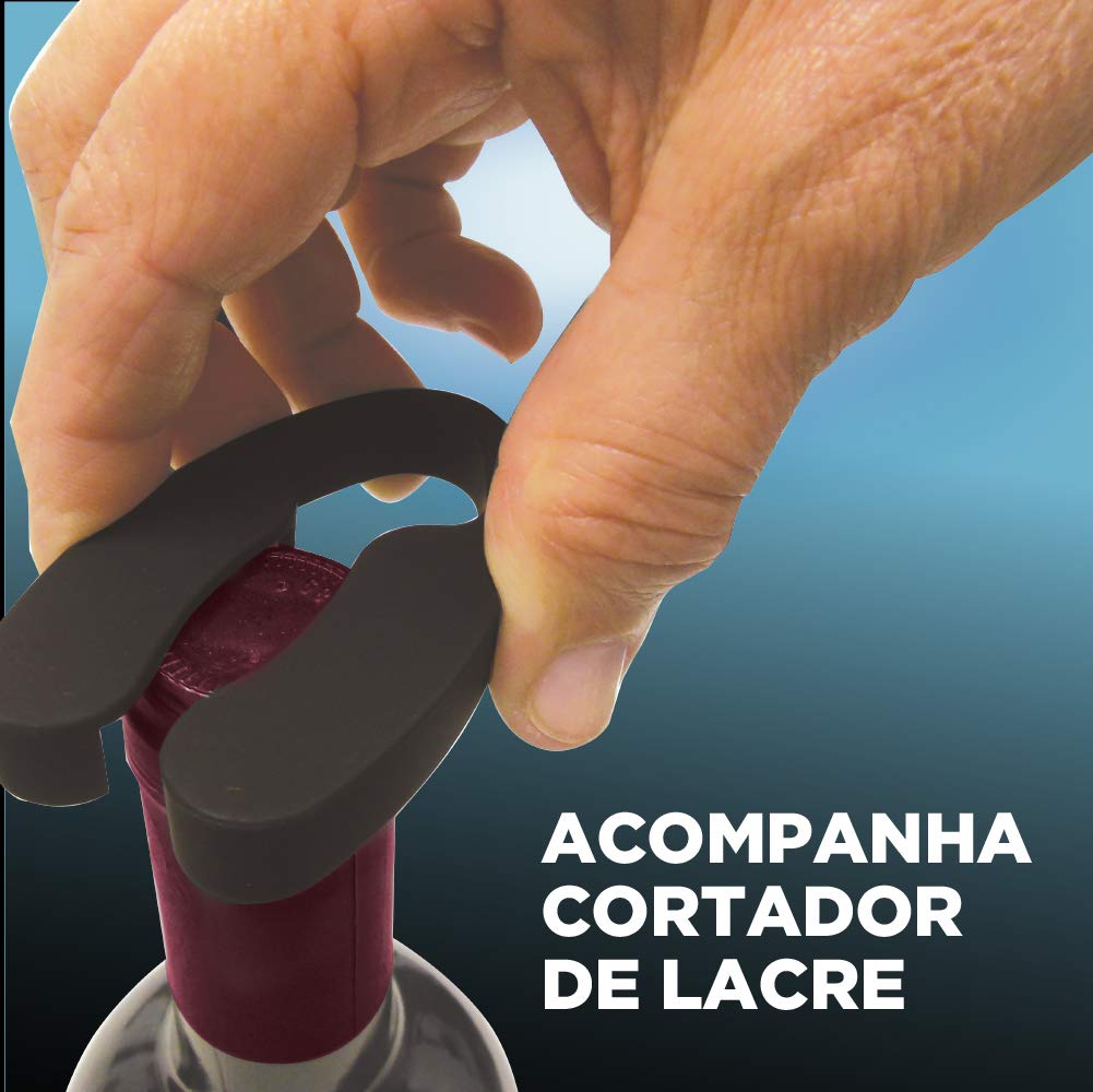 Black Decker Abridor de Vinho Wine Inox, Leve e Portátil, Ideal para Abertura de Embalagens e Garrafas