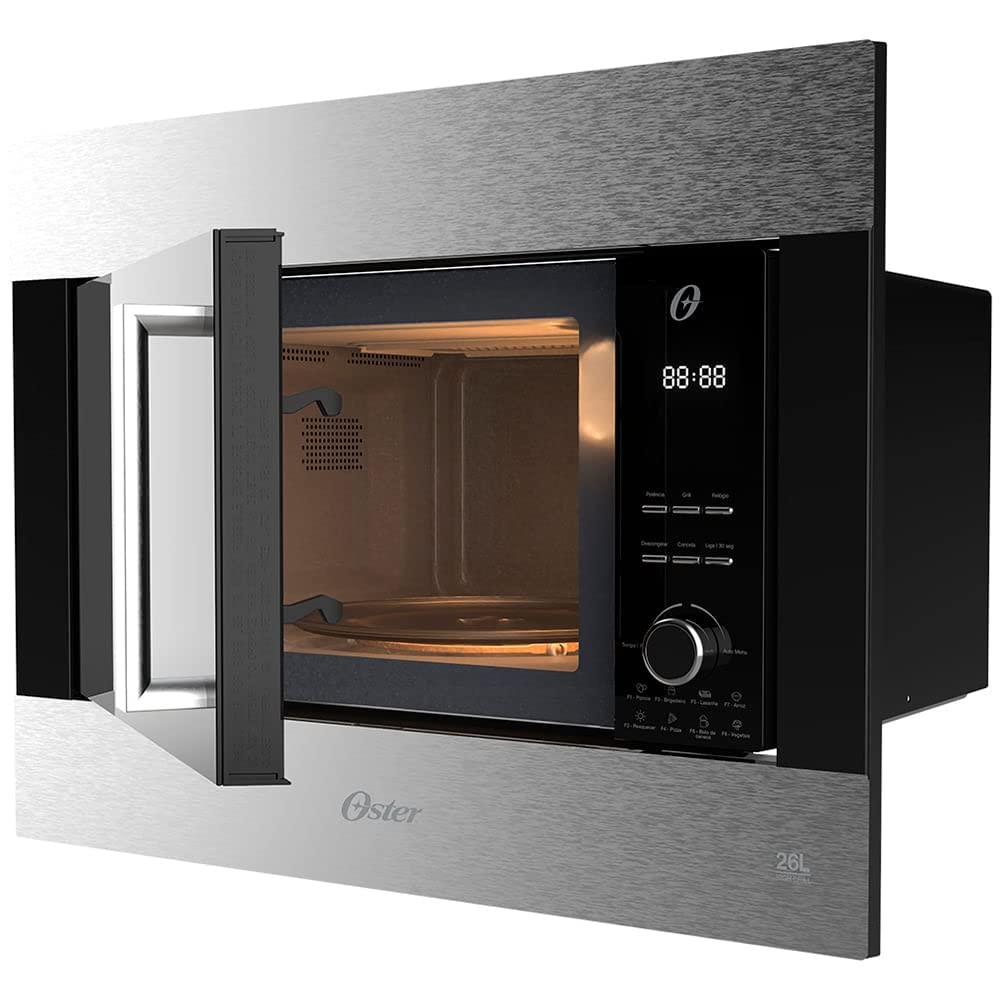 Micro-ondas de Embutir Oster, 26l, 110V, Black Inox, OMIC251