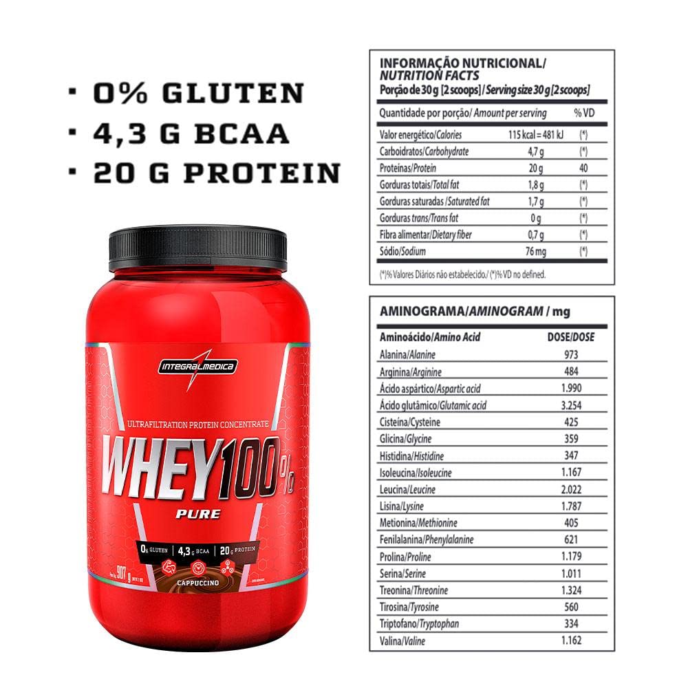 Whey 100% Pure 900g Integralmedica - Cookies And Cream