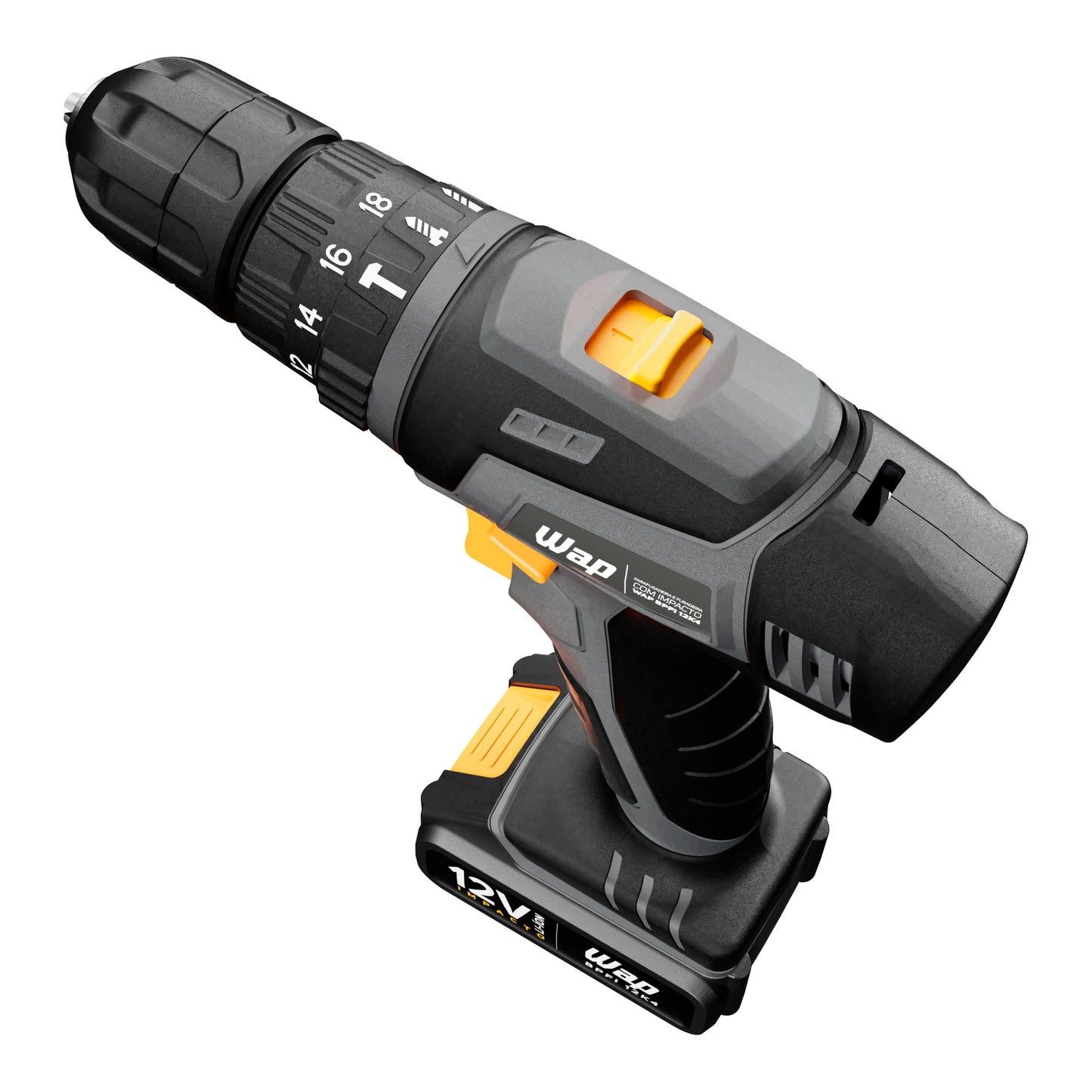 WAP Parafusadeira E Furadeira Com Impacto Bpfi 12K4 A Bateria Li-Íon De 12V Torque 18 Níveis Sem Fio Maleta E Kit De 13 Acessórios Bivolt
