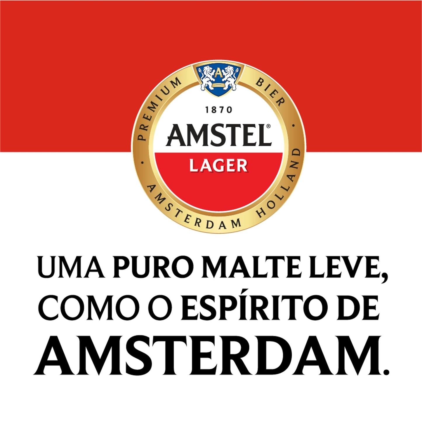 Amstel Cerveja Lager Puro Malte, Lata 350ml, Pack 12 Unidades