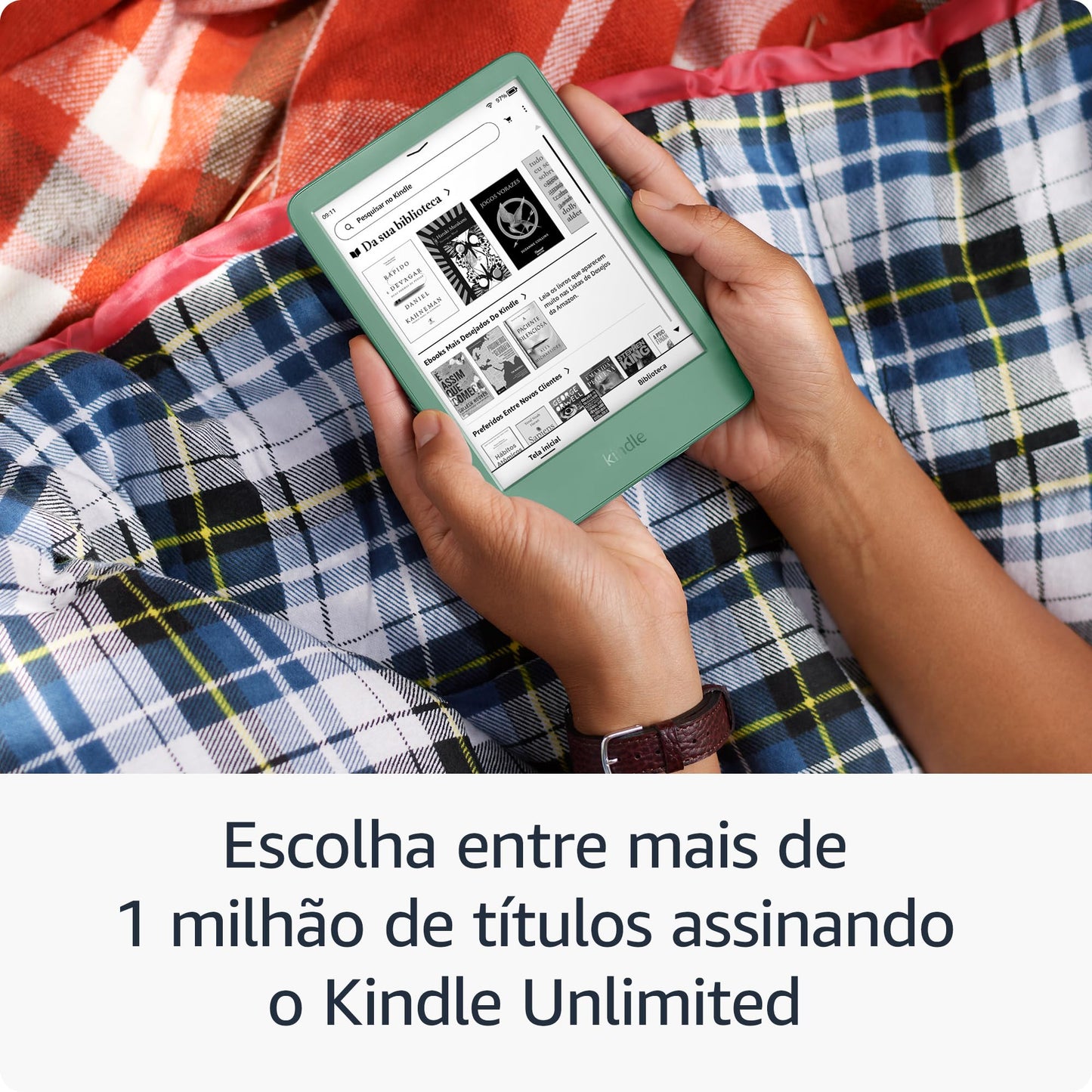 Novo Kindle (16 GB - modelo 2024) - Leve e compacto, com tela antirreflexo, trocas de página mais rápidas, luz frontal ajustável e bateria de longa duração - Cor Preta