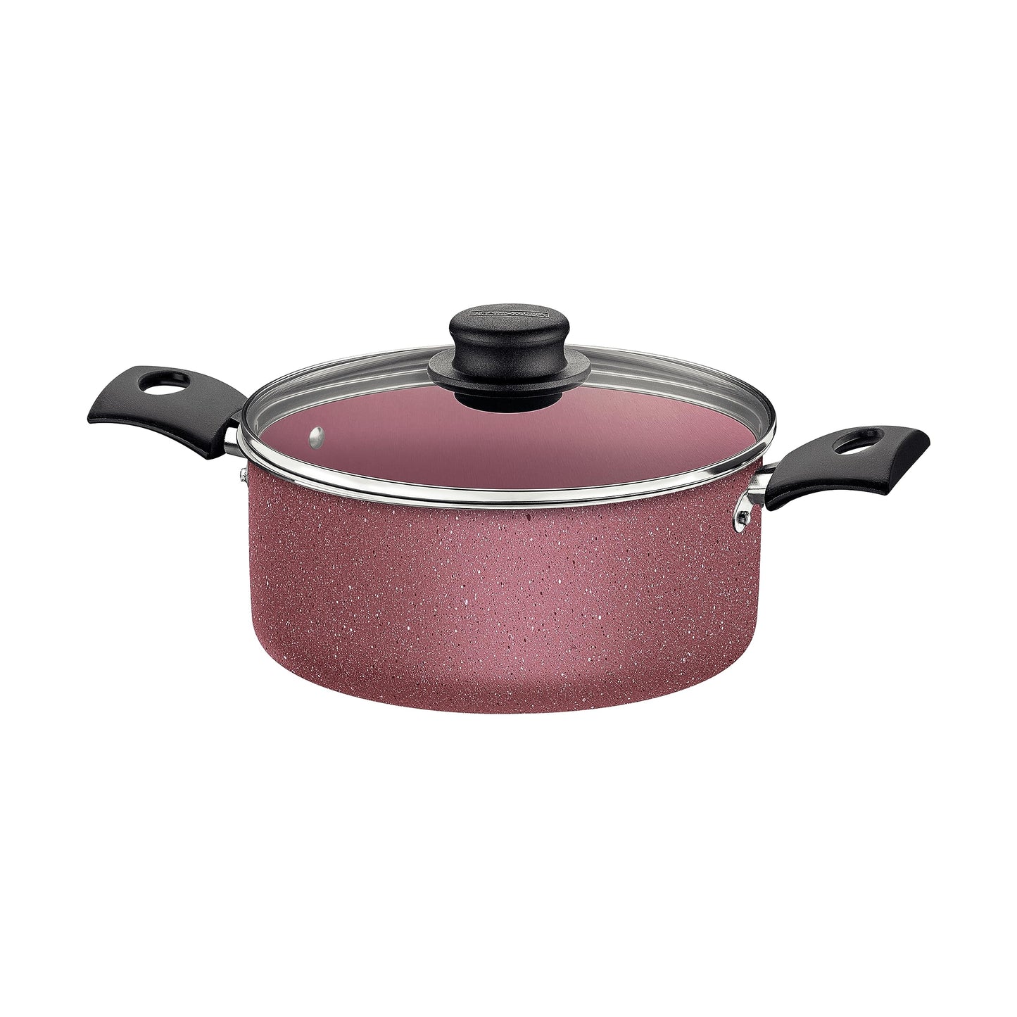 Jogo de Panelas Tramontina Turim em Aluminio com Revestimento Interno e Externo em Antiaderente Starflon Max Rosa 04 Peças