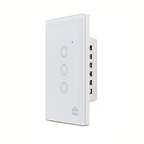 Smart Interruptor Wi-Fi Positivo Casa Inteligente, 3 Módulos, Touch, Branco - Compatível com Alexa