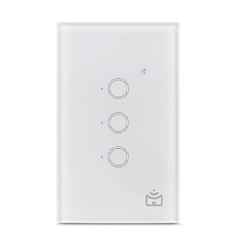 Smart Interruptor Wi-Fi Positivo Casa Inteligente, 3 Módulos, Touch, Branco - Compatível com Alexa