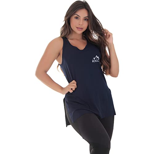 KIT 03 CAMISETAS REGATA FITNESS SILK ROCCA (G, Marinho/Tame/Romance)