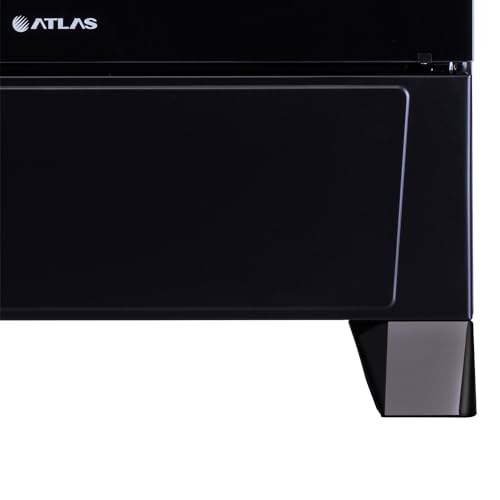 Fogão 5 bocas Atlas Mônaco Plus Preto com Acendimento Automático e Mesa Inox