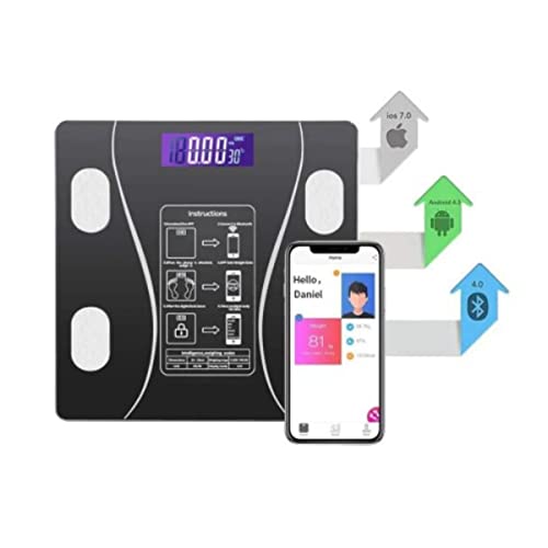 Balança Digital Bioimpedância Com Bluetooth Aplicativo Peso Analisador Corporal Gordura 180kg