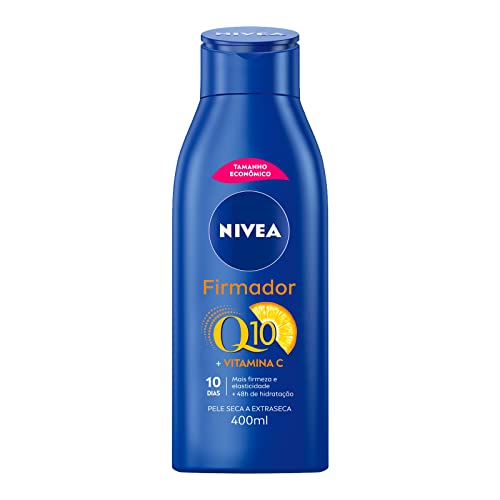 NIVEA Hidratante Firmador Q10 Vitamina C Pele Seca - Hidratante que melhora a elasticidade da pele em 10 dias, previne a flacidez e ainda hidrata intensamente, ideal para pele seca - 400ml