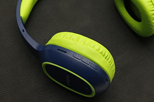 Headset Bluetooth com Microfone e Entrada Micro USB + Aúdio P2- Azul/Verde - EPB-MS1NB ELG