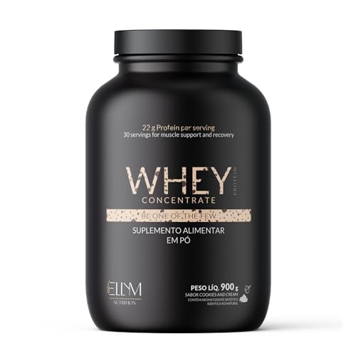 Whey Protein 900g Ellym Nutrition Premium 22g Proteína Dose Sabor Cookies And Cream 73% Proteína por Dose