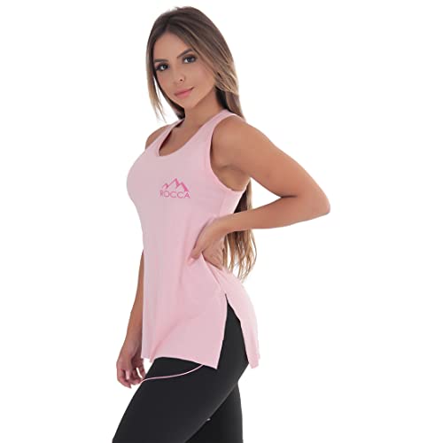 KIT 03 CAMISETAS REGATA FITNESS SILK ROCCA (G, Marinho/Tame/Romance)