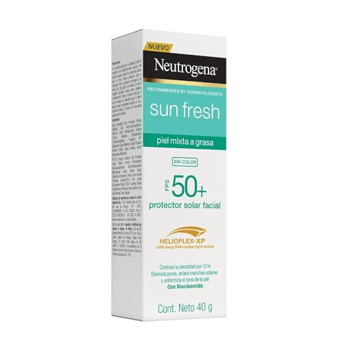 Neutrogena Sun Fresh Protetor Solar Facial Para Pele Oleosa Derm Care Sem Cor FPS 70, 40g