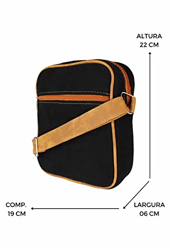 Shoulder Bag Lenna's Wish Bolsa Transversal Pequena L084 Jeans Preta
