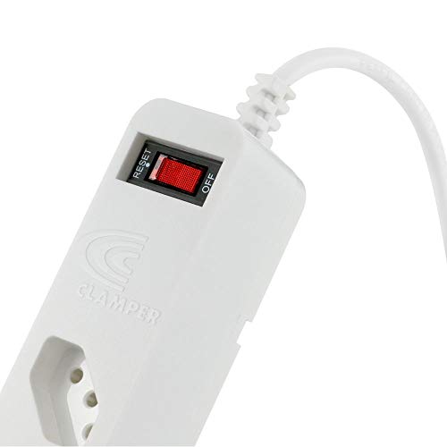 iClamper Energia 5 Tomadas - Filtro de Linha + DPS - Branco, Cabo 1M