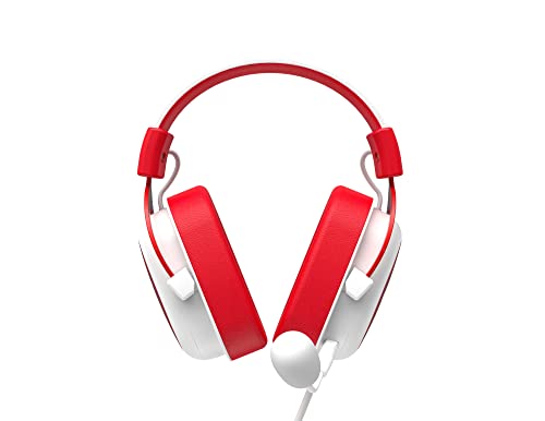 Headphone Fone de Ouvido Havit HV-H2002d Red, Gamer, com Microfone, Falante 53mm, Plug 3, 5mm: compatível com XBOX ONE e PS4, HAVIT, HV-H2002d Cor Vermelho e Branco