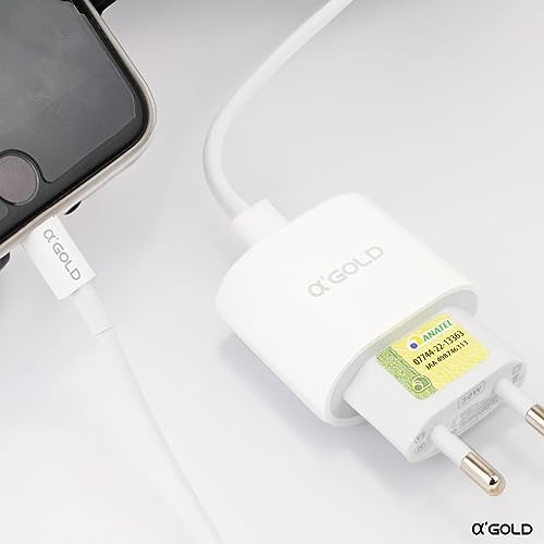 Kit Carregador para iPhone Turbo 30W e Cabo USB Tipo-C PD Compatível com iPhone 11 12 13 14 PRO PLUS PRO MAX/iPad
