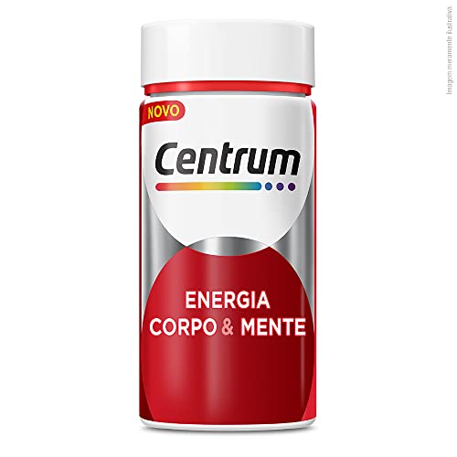 Centrum Suplemento Multivitamínico Adulto Energia, Corpo e Mente com Cafeína e Vitamina B, 60 cápsulas