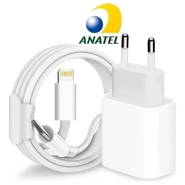 Kit Carregador para iPhone Turbo 30W e Cabo USB Tipo-C PD Compatível com iPhone 11 12 13 14 PRO PLUS PRO MAX/iPad