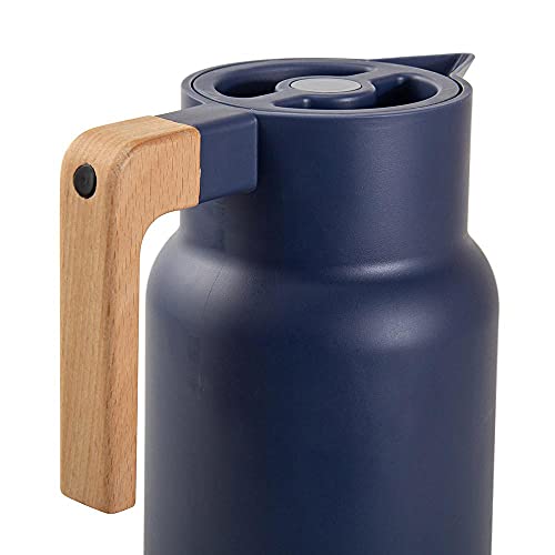 Garrafa Térmica Wood Fashion Azul 1 L Termopro Glass