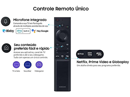 Smart TV LED 60" 4K UHD Samsung UN60AU7700 - Wifi, HDMI, USB