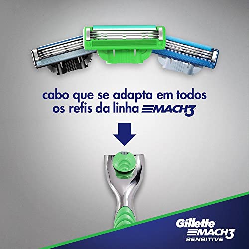 Gillette Aparelho De Barbear Mach3 Sensitive + 9 Cargas