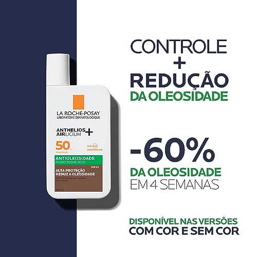 La Roche Posay Anthelios Airlicium Protetor Solar Facial Antioleosidade Cor 6.0 Reduz E Controla A Oleosidade Fps50 Textura Fluida Ultra Leve 40G