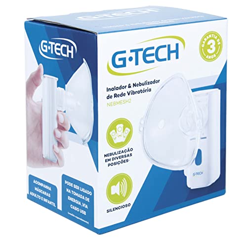 G-Tech Nebulizador de Rede Vibratória NEBMESH2, Branca