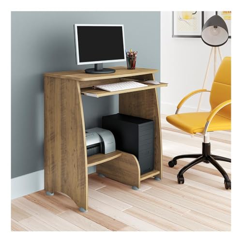 Mesa para Computador com prateleira retrátil PIXEL cor Pinho - Artely